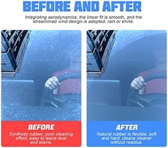 4 Pieces Car Wiper Blade Replacement Strip, 32&Prime; Rubber Frameless Windshield Wipe
