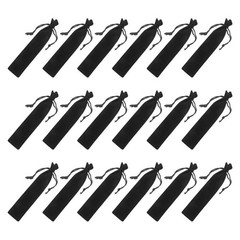 30Pcs Versatile Pencil Case Pouches Black Soft Fabric Pen Holder Organizer Bags