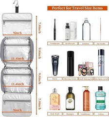Elegant Waterproof Hanging Travel Toiletry Organizer for Women – 4 Compartments