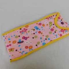 Birds Yellow Handmade Heat Resistant Curling Iron Flat Iron Holder Travel Bag