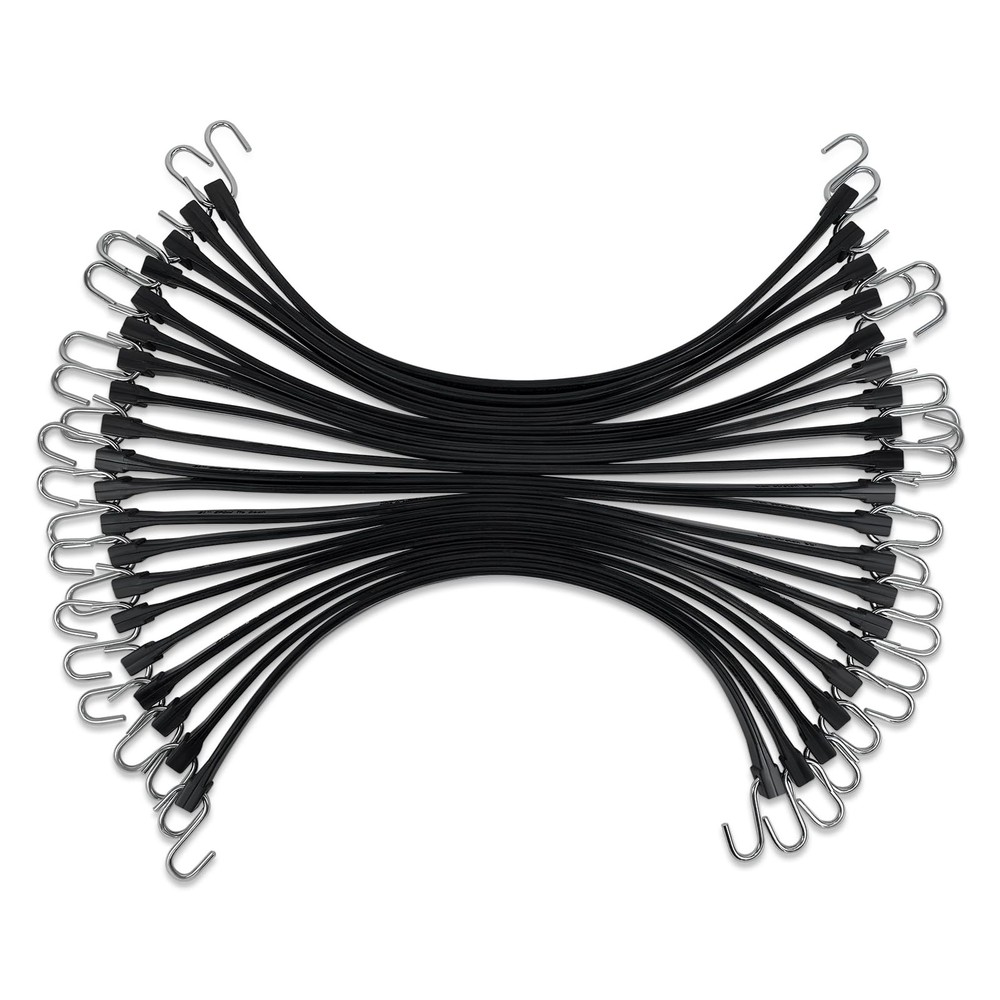ROBLOCK 31&Prime; (20 Packs) Bungee Cords with Hooks 31 Inch(20 packs), Black
