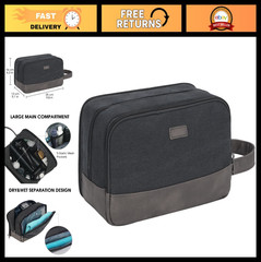 Large Water-Resistant Hanging Toiletry Bag for Travel – Dopp Kit for Men & Women
