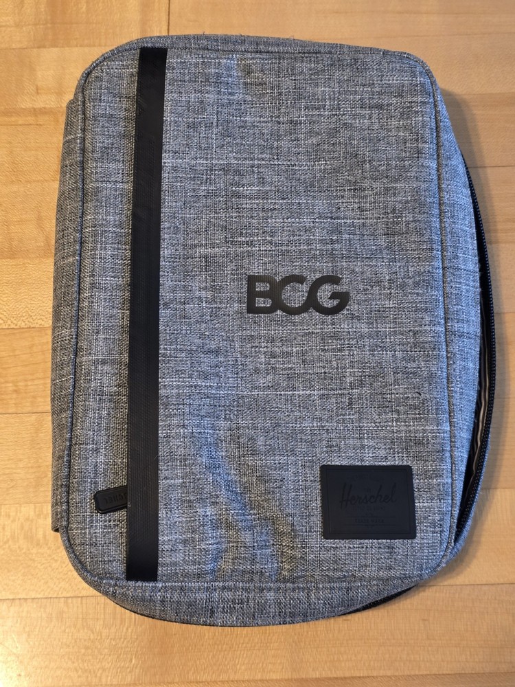 Herschel Supply Tech Organizer Travel Kit Light Grey Raven Crossshatch