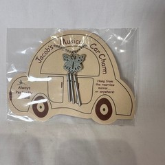 New Jacob&rsquo;s Musical Car Chime Charm Mini Wind Chime Silver Butterfly Vintage