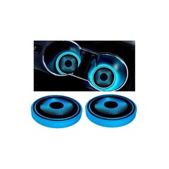 Mandark LED Car Cup Holder Lights, 2PCS Waterproof 7 Colors Changing Colorful