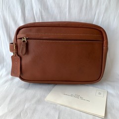 Vintage Coach Overnight Travel Case 510 British Tan Leather Toiletry Bag