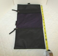 Herschel Virgin Atlantic Black Purple Travel Toiletry Amenity Fold Up Pouch Bag