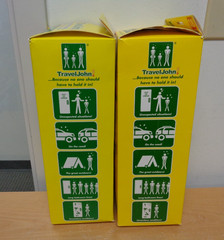 Lot of 2 Traveljohn 66892 18-Pack Disposable Urinals