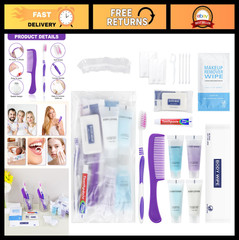5 Pack Basic Toiletry Kits – Travel Size Personal Hygiene Care Package, Bulk Sup