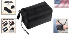 Ultra-Light Water-Resistant Travel Organizer Cube with Crossbody Strap – Black