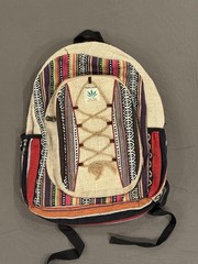 Hemp Backpack Boho Hippie Style, Eco-Friendly