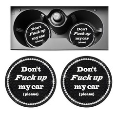 Wevdn 2 Pack Bling Car Cup Coaster, 2.75 Inch Crystal Holder 2 PCS, Black