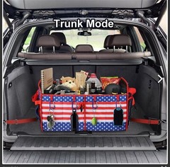 MeeQee All In One Trunk Organizer Red White And Blue Travel Sports Camping NEW