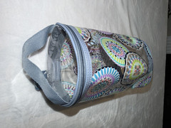 Vera Bradley Clear Toiletry Bag Gray Multicolor Medallion Cosmetic Travel Case