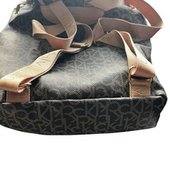 Calvin Klein 2SM Backpack Brown Luggage Women’s Y2K Designer Minimalist Logo