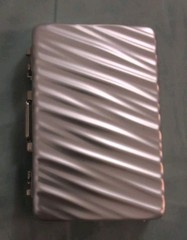 Tumi Aluminum Mini Attache Card Case Limited Promo 50 Anniversary Silver +Sleeve