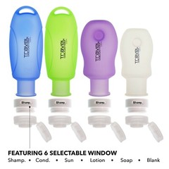 Travel Bottles – TSA Approved 3 oz Travel Containers, Cream Jar, etc – Leakproof