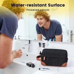 Vorspack Travel Toiletry Bag Hanging Toiletry Bag for Men Water Resistant Canvas