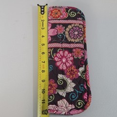 VERA BRADLEY Curling Flat Iron Cover Pink Floral Heat Proof Sleeve Travel Bag