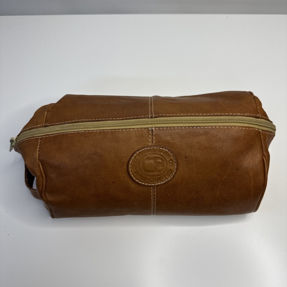 Colombian Bags Co. Leather Travel Bag Kit Buttersoft Calfskin Brown Zip