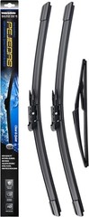Wiper Blades Set 3Pcs OEM Quality 28in 21in 12in Mercedes ML GL R Compatible