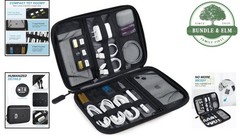 Electronics Travel Organizer Nylon Bag for Cables Power Banks Phone SD Cards