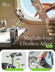 LISEN Airplane Travel Essentials for Women Men Magnetic Phone Holder Black