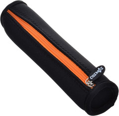 Neoprene Case Bag Holder Zipper Pouch for Stylus Pen, Black Color with Orange Zi