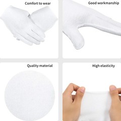 Frienda 300 Pcs Cotton Gloves Bulk Large Size for Men Women XL, White