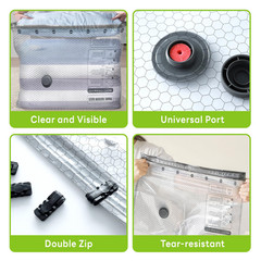 Travel Vacuum Compression Bags With Rechargeable Electric Pump 12 Combo 3 Sizes
