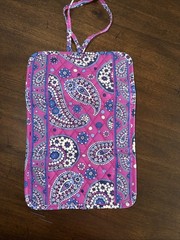 Vera Bradley Retired Boysenberry Paisley Purple Jewelry Travel Organizer EUC