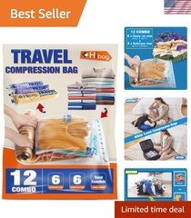 Effortless Travel Packing with 12-Pack Compression Bags – Eco-Friendly Design