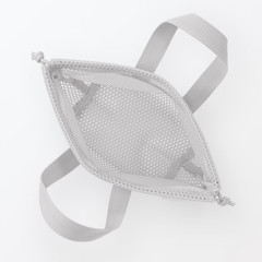 MUJI 3D Mesh Drawstring Bag with Handle Gray, Size S, Approx. 23 x 8 x 23 cm