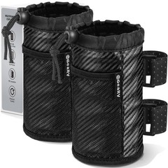 GEARV 2Pack Cup Holder for Bike, Scooter and Wheelchair, Carbon Fiber Black