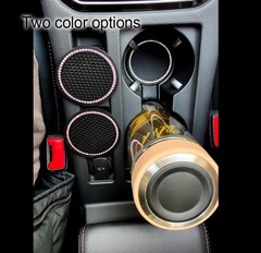Bling Car Cup Coaster, 2.75 Inch Anti Slip Shockproof Embedded Drink Black