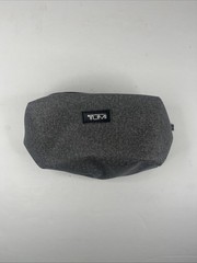 TUMI for Delta Gray Travel Toiletry Bag Dopp Kit Nylon Zip Pouch 8x4x2.5