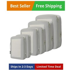 4 Set/6 Set/8 Set Compression Packing Cubes Travel Accessories Expandable Pac…