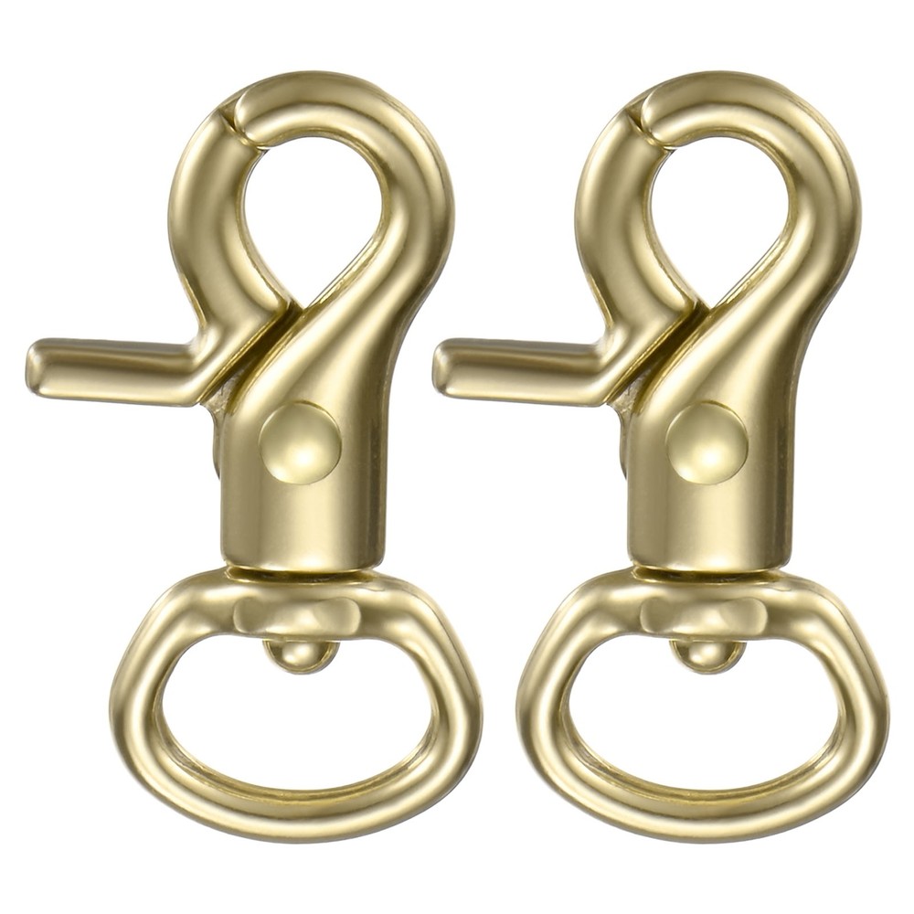 Brass Spring Hooks 2 Pieces, 4.6 cm with Ring 1.5 cm for Equipment