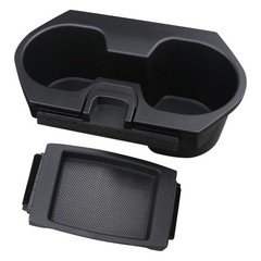 Civic Cup Holder Insert & Coin Tray for Center Console Black