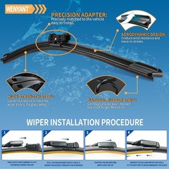 24&Prime;/21&Prime; Windshield Wipers Compatible with GMC Acadia 2007-2011 Volkswagen Tig…