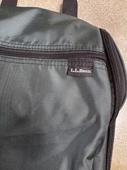 L.L. Bean Toiletry Bag Green Black Traveling Case