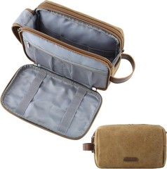 Toiletry Bag for Men, Canvas Travel Toiletry Organizer Dopp Kit Water-resista…