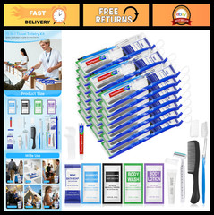 Bulk Personal Hygiene Kit – 50 Individually Wrapped 13-in-1 Travel Toiletry Set