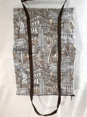 Cityscape Design Landmarks Fold-Out Hanging Toiletry Organizer Skyline Print