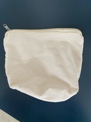 Walmart Wellness Small Zipper Canvas Bag, Toiletry Bag, Tote Bag-Like