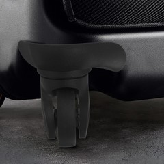 2Pcs Reusable Replacement Suitcase Wheels Black PP Pet Smooth Quiet Swivel