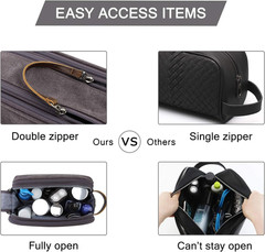 Toiletry Bag for Men, Canvas Travel Toiletry Organizer Dopp Kit Water-Resistant