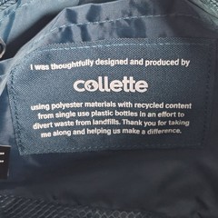 Collette Travel Organizer Pouch & Luggage ID Tag Recycled Zip Case 10.5×7
