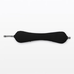 MUJI Contoured Neck Cushion Hourglass Shape Black Approx. 13.5 x 59 cm