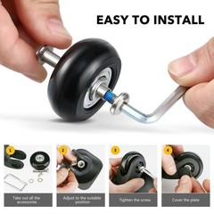 30 Pcs Suitcase Wheels Replacement Kit Rubber Swivel Caster Luggage Wheels
